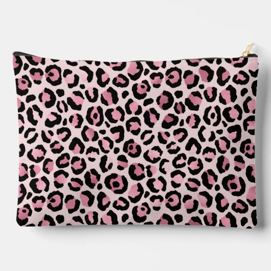 Chique roze zwart luipaard patroon etui (Achterkant)
