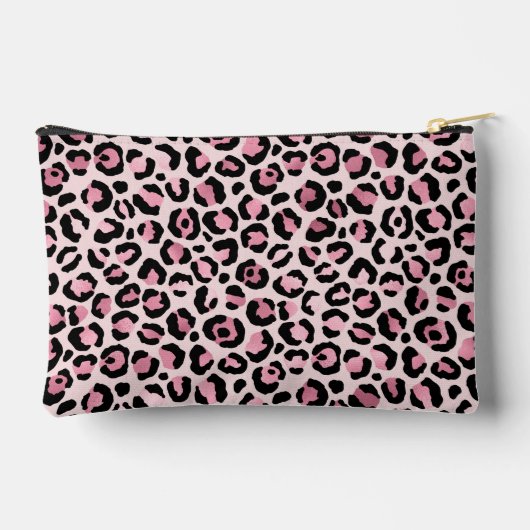 Chique roze zwart luipaard patroon etui (Achterkant)