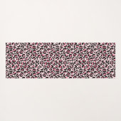 Chique roze zwart luipaard patroon yogamat (Achterkant (horizontaal))