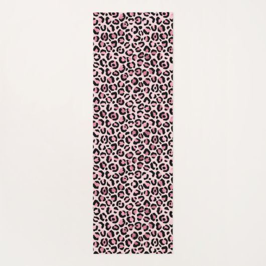 Chique roze zwart luipaard patroon yogamat (Achterkant)