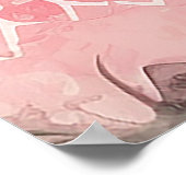 Chique Roze Zwart & Wit Eiffeltoren Parijs Frans Poster (Hoek)