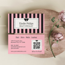 Chique roze zwarte strepen geschulpte randen en st
