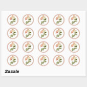 Chique  Rozen bruiloft envelop Sticker (Vel)