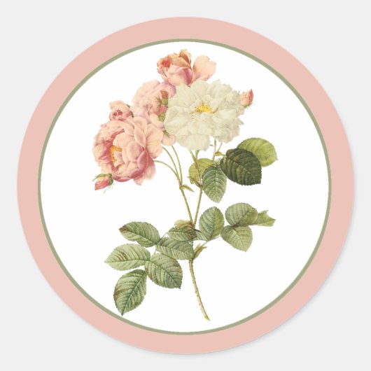 Chique  Rozen bruiloft envelop Sticker (Voorkant)