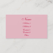 Chique Rozen en strepen Visitekaartje (Achterkant)