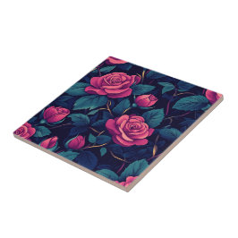 Chique rozen keramische tegels voor een rustieke k tegeltje