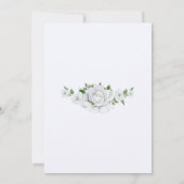 Chique Rozen & Silver Border Floral 50e verjaardag Kaart (Achterkant)