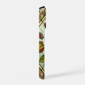 Chique rozen wilde viooltjes gebrandschilderd glas iPhone hoesje (Rechterkant)