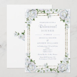Chique rozen & zilveren rand bloemencollectie oefe kaart