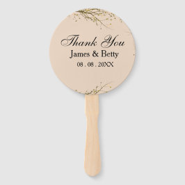 Chique rustiek Dank u Favor Tags Handwaaier