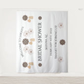 Chique Rustieke Bloem Boho Bruiloft Wandkleed (Voorkant)