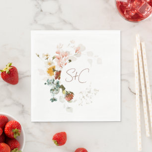 Chique Rustieke Boho Wilde Bloem Bloemenkleuren Tu Servet