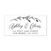 Chique rustieke Boho Wildflower bruiloft retouradr Zelfinktende Stempel (Design)