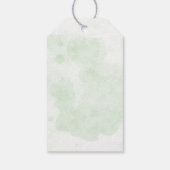 Chique Rustieke Bos Waterverf Kerstboom Cadeaulabel (Achterkant)