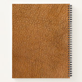 Chique rustieke  bruin boho lederen monogram notitieboek (Achterkant)