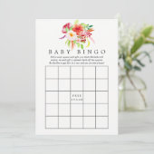  chique rustieke charme Baby shower bingo Kaart (Staand voorkant)