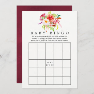 chique rustieke charme Baby shower bingo Kaart