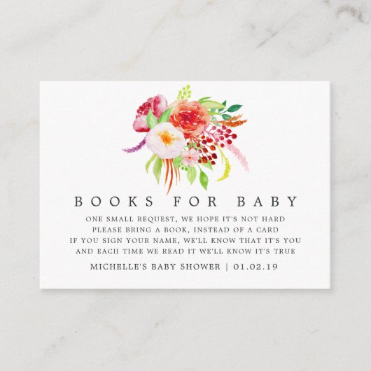  chique rustieke charme Baby shower Boek Aanvraag Informatiekaartje (Voorkant)