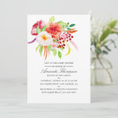 chique rustieke charme Baby shower uitnodiging (Staand voorkant)