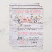 Chique rustieke land Baby shower uitnodiging (Voorkant / Achterkant)