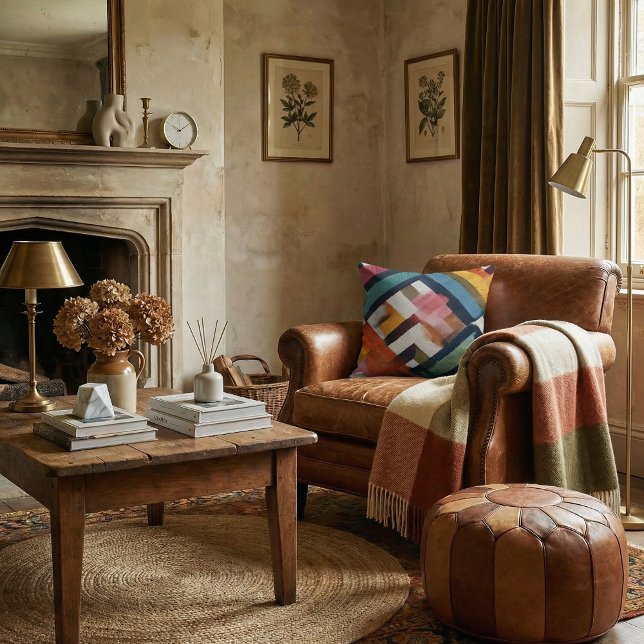 Chique rustieke moderne abstracte kussenslopen kussen (Creator heeft geüpload)