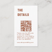 Chique rustieke Morden minimalistische bruiloft Informatiekaartje (Voorkant)