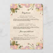 Chique rustieke Waterverf Bloemen bruiloft Routebe Informatiekaartje (Voorkant)