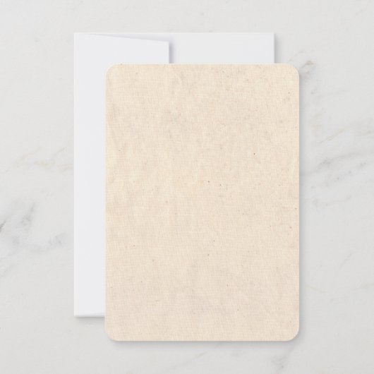 Chique Rustieke Waterverf Bloemen Canvas Trouw RSV RSVP Kaartje (Achterkant)