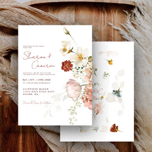 Chique rustieke Waterverf Boho bloementuin bruilof