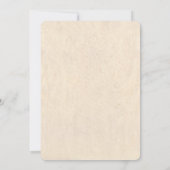 Chique rustieke Waterverf Floral Canvas Bruiloft Kaart (Achterkant)