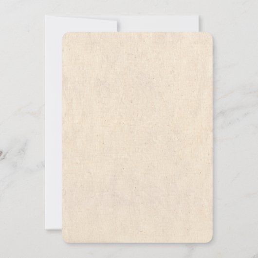 Chique rustieke Waterverf Floral Canvas Bruiloft Kaart (Achterkant)