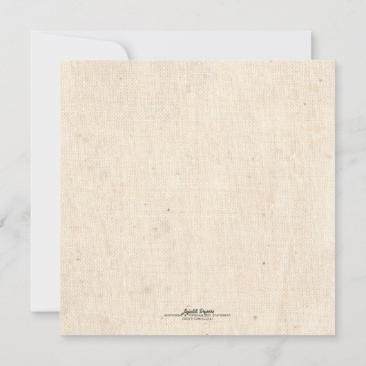 Chique rustieke Waterverf Floral Canvas Save the D Save The Date (Achterkant)