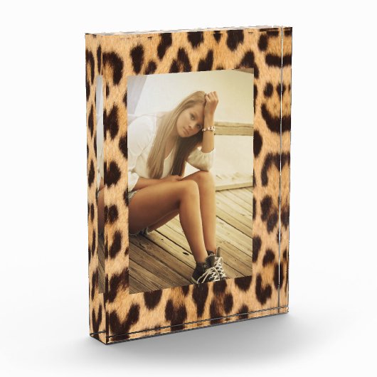 Chique Safari mode Leopard Print Familie Foto (Links)