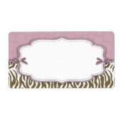 Chique Safari-naamlabel Etiket (Voorkant)