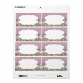 Chique Safari-naamlabel Etiket (Full Sheet)