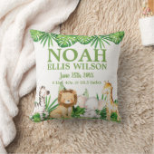 Chique Safari Oerwoud Dieren Groen Jongenskwekerij Kussen (Deken)