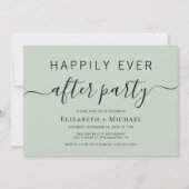 Chique Sage Bruiloft Na Feest Kaart (Voorkant)