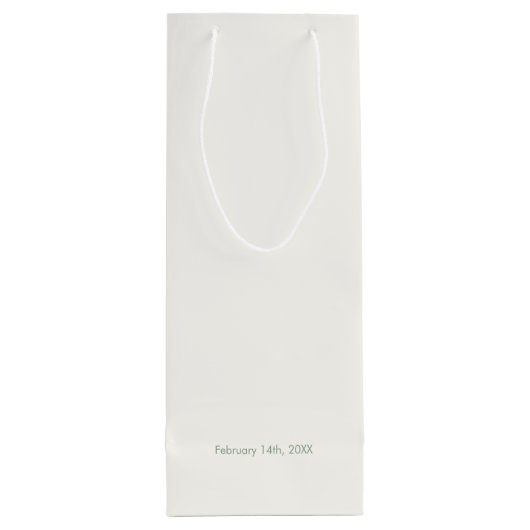 Chique Sage Groen & Ivoor Liefde & Bedankt Wijn Cadeautas (Achterkant)