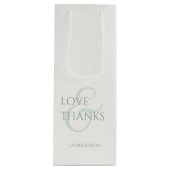 Chique Sage Groen & Ivoor Liefde & Bedankt Wijn Cadeautas (Voorkant)