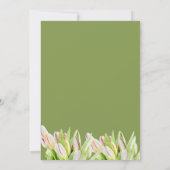 Chique Sage Groene Tulp Floral Modern Kaart (Achterkant)