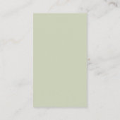 Chique saliegroene babyshower-registratie QR-code Informatiekaartje (Achterkant)
