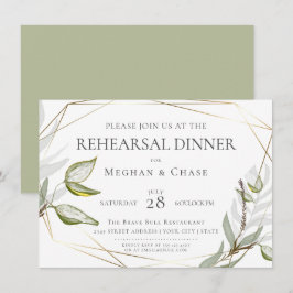 Chique saliegroene bladgroen kaart