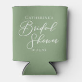 Chique Saliegroene Bruiloftssalon Persoonlijk Blikjeskoeler (Voorkant)