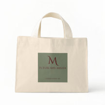 Chique Saliegroene Flirt Monogram Toekomstige Mevr