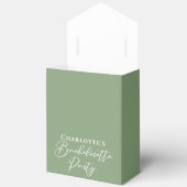 Chique saliegroene vrijgezellenfeest verpakt bedankdoosjes (Open)