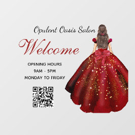 Chique Salon Glamoureuze Luxe Salon Raamsticker