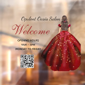 Chique Salon Glamoureuze Luxe Salon Raamsticker (Vel 2)