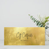 Chique Salon Gouden & Zwarte Cadeaubon (Staand voorkant)