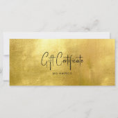 Chique Salon Gouden & Zwarte Cadeaubon (Voorkant)