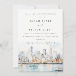 Chique San Francisco Landschap Huwelijksjubileum  Kaart